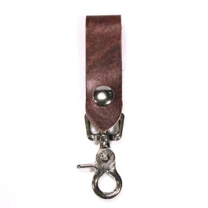 KCP03-46  Brown Leather Key Fob-Plain