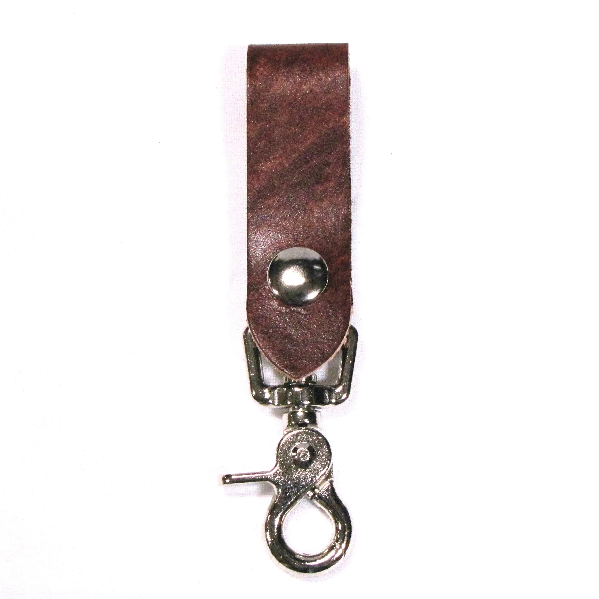 KCP03-46  Brown Leather Key Fob-Plain