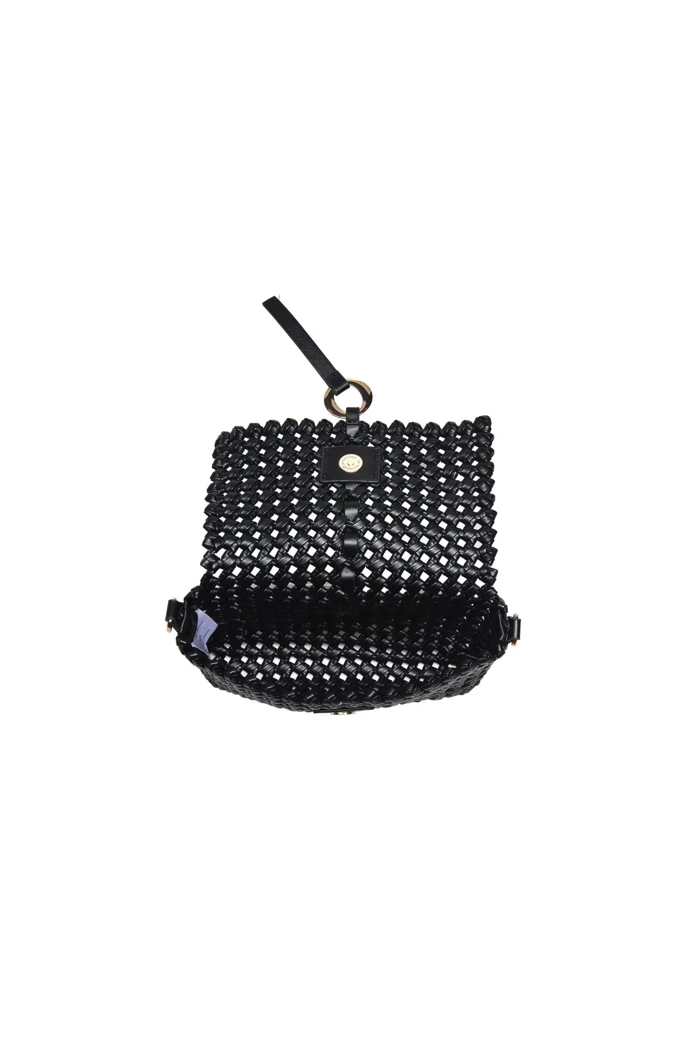 Knot Woven Crossbody in Black