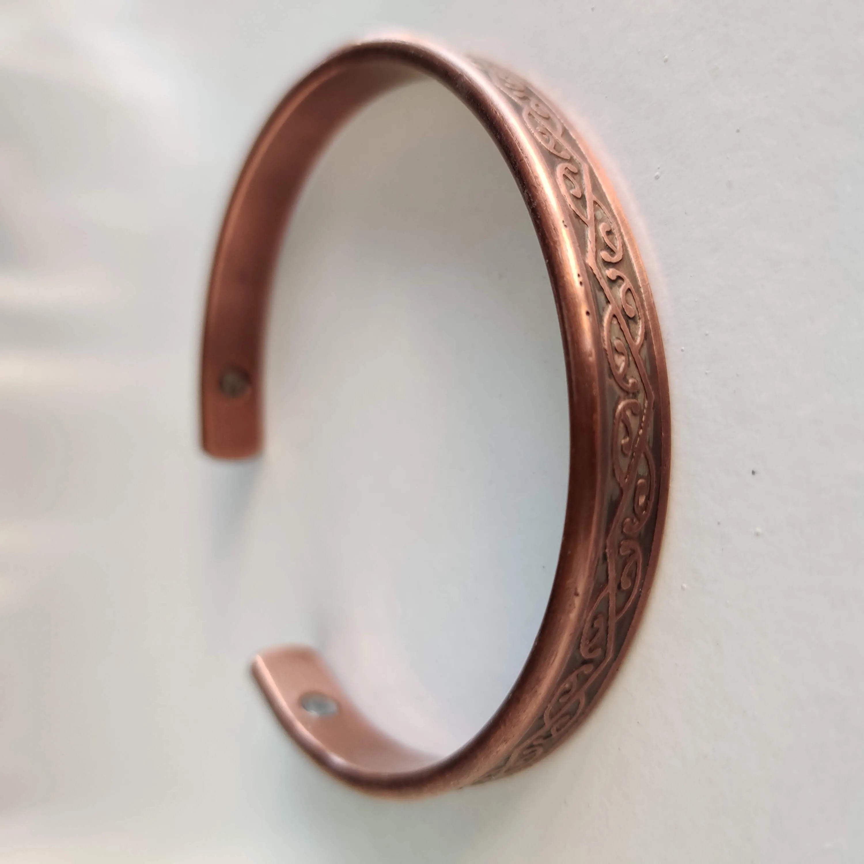 Kowhaiwhai Pattern Copper Magnetic Bracelet