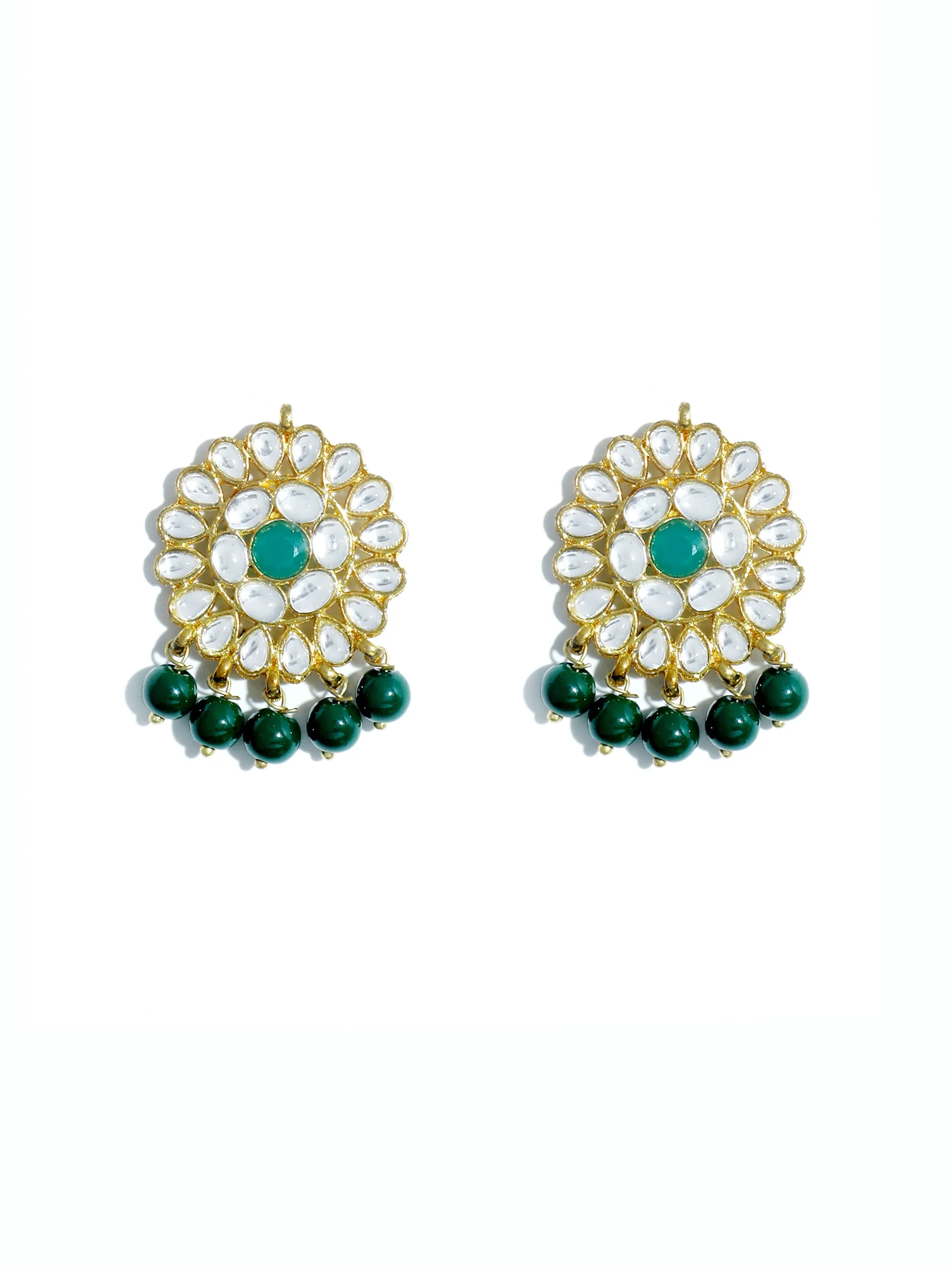 Kundan Dark Green Choker Necklace Set