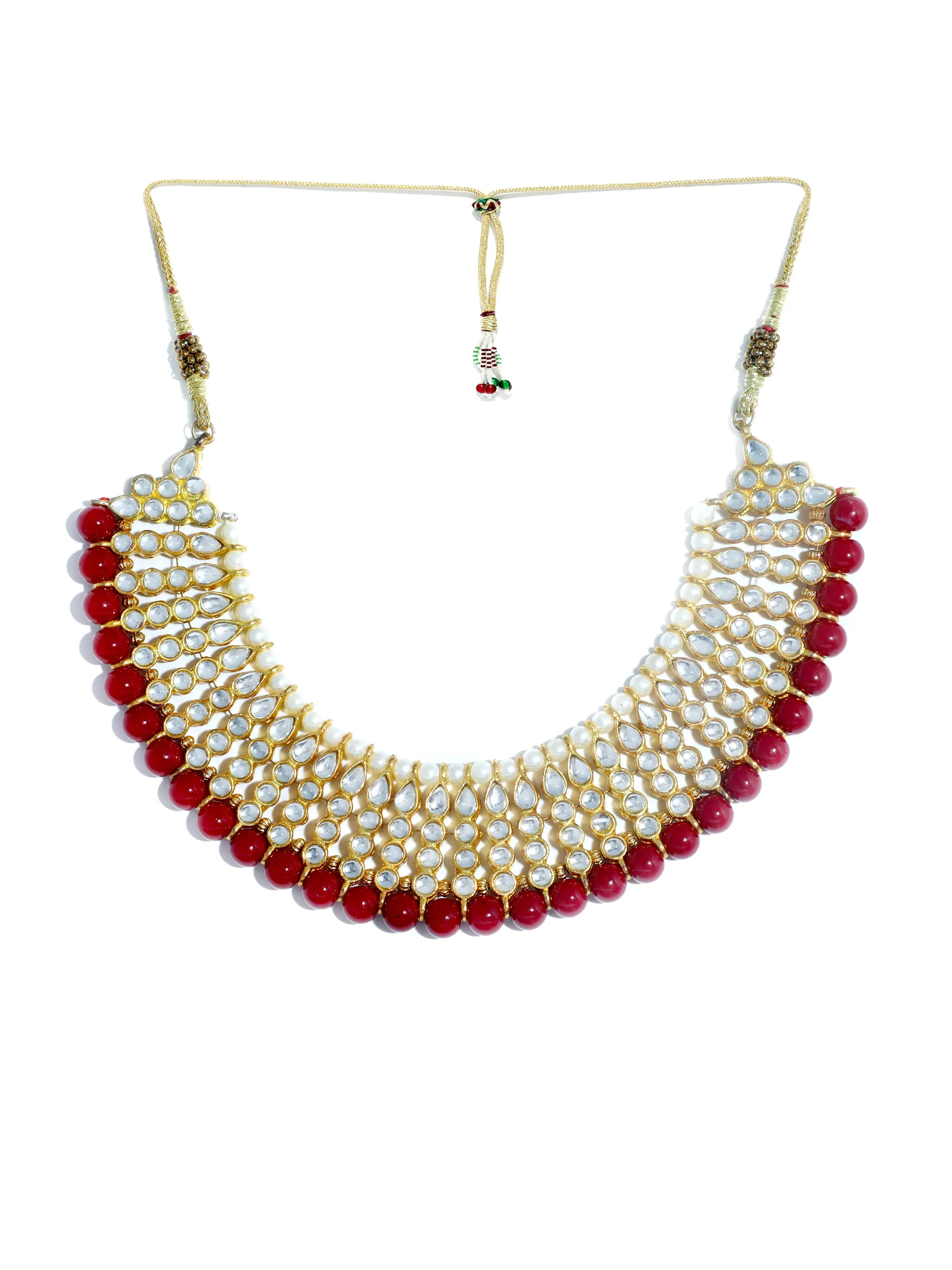 Kundan Red Choker Necklace Set