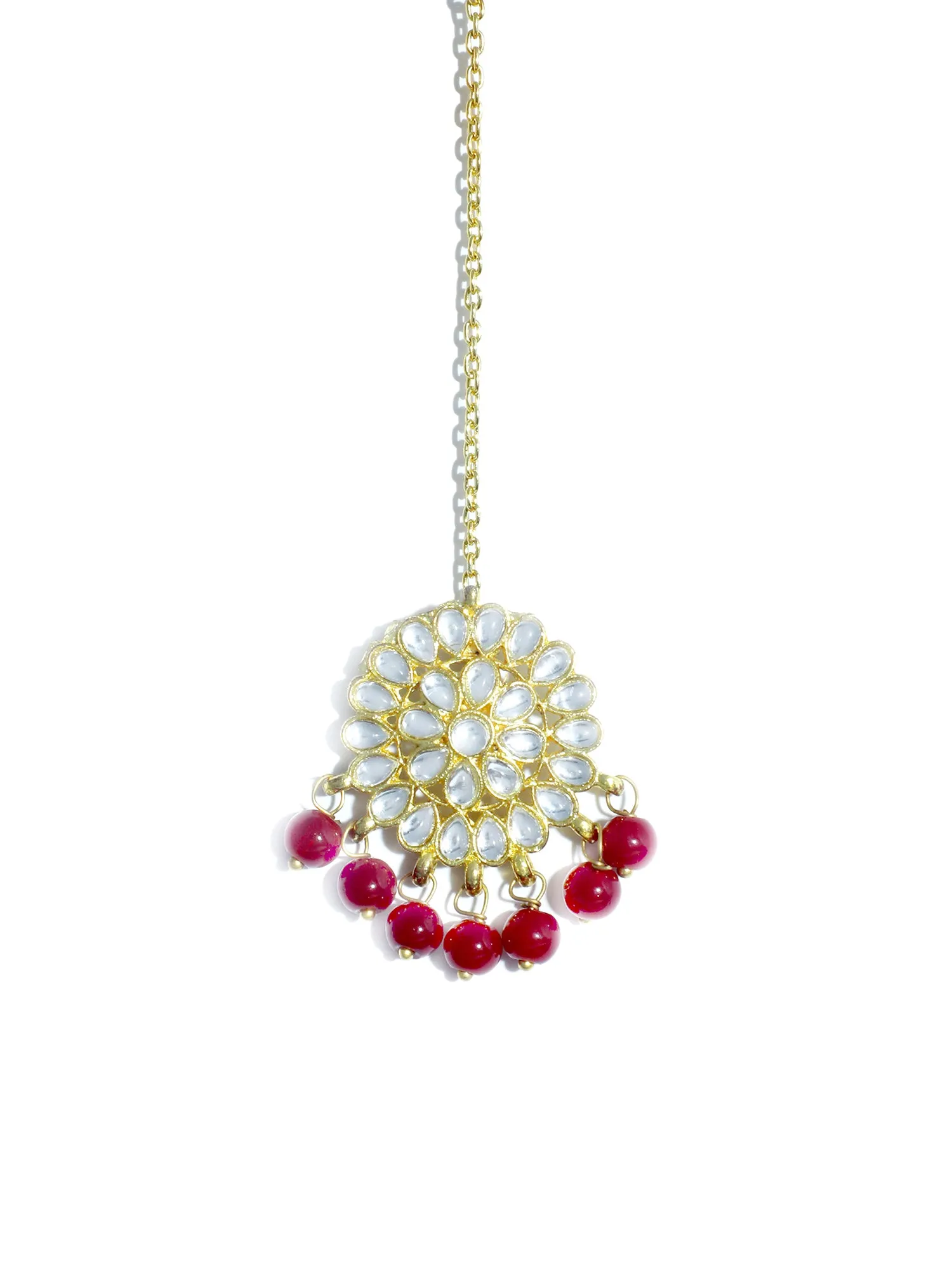 Kundan Red Choker Necklace Set