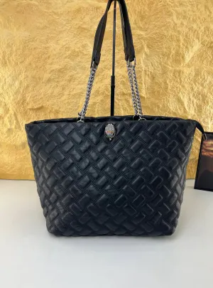 Kurt Geiger Black Quilted Tote Bag