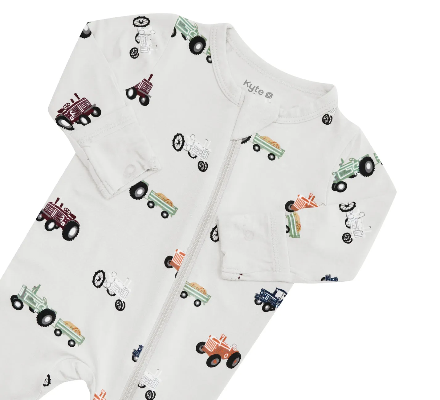 Kyte Baby - Printed Zippered Footie - Tractor