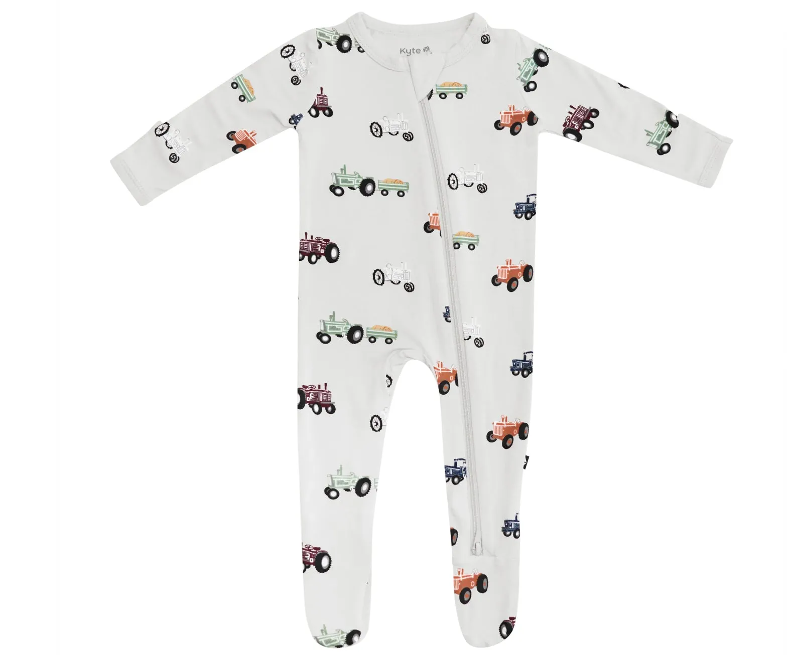 Kyte Baby - Printed Zippered Footie - Tractor