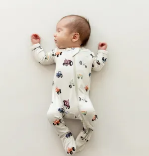 Kyte Baby - Printed Zippered Footie - Tractor