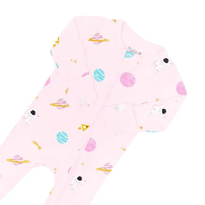 Kyte Baby Zippered Footie in Sakura Space