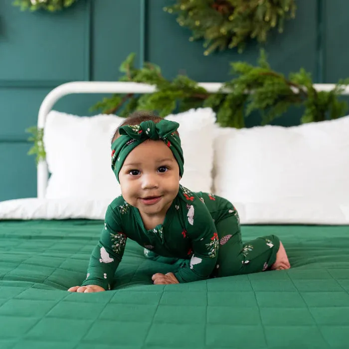 Kyte Zippered Romper in Mistletoe