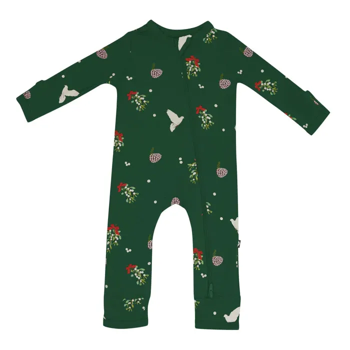 Kyte Zippered Romper in Mistletoe