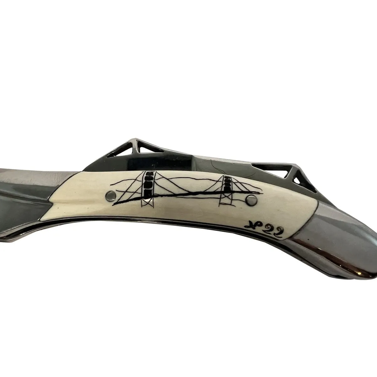 Laguiole en Aubrac Sommelier Waiter's Corkscrew With Mammoth Ivory Handle & Special Edition Carving