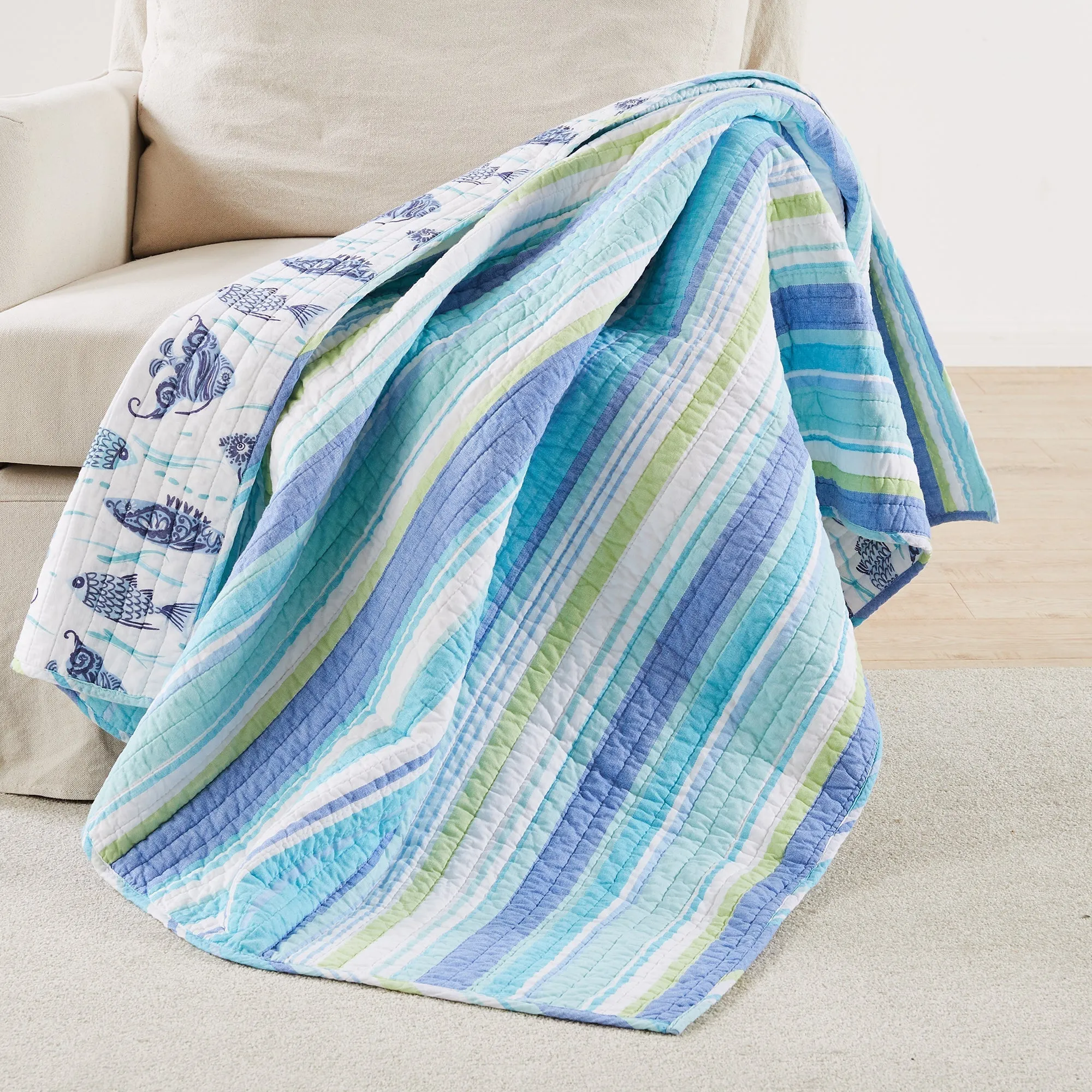 Laida Beach Quilted Throw