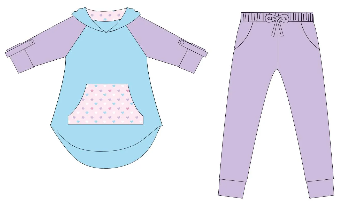 Lavender Candy Hearts Joggers