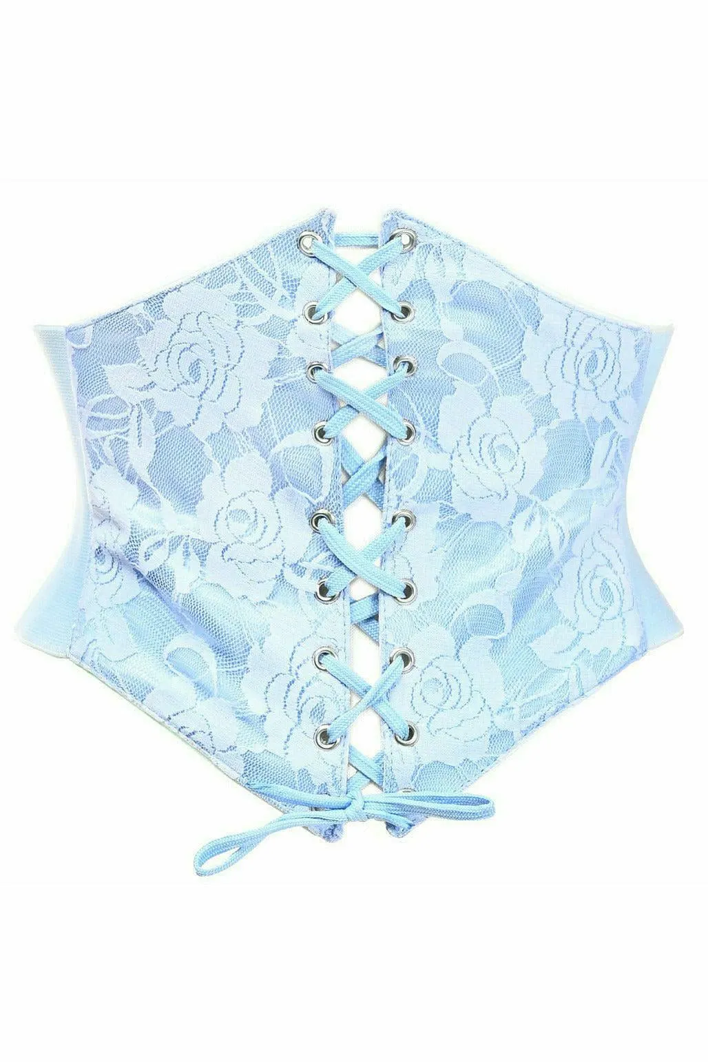 Lavish Lt Blue Lace Corset Belt Cincher