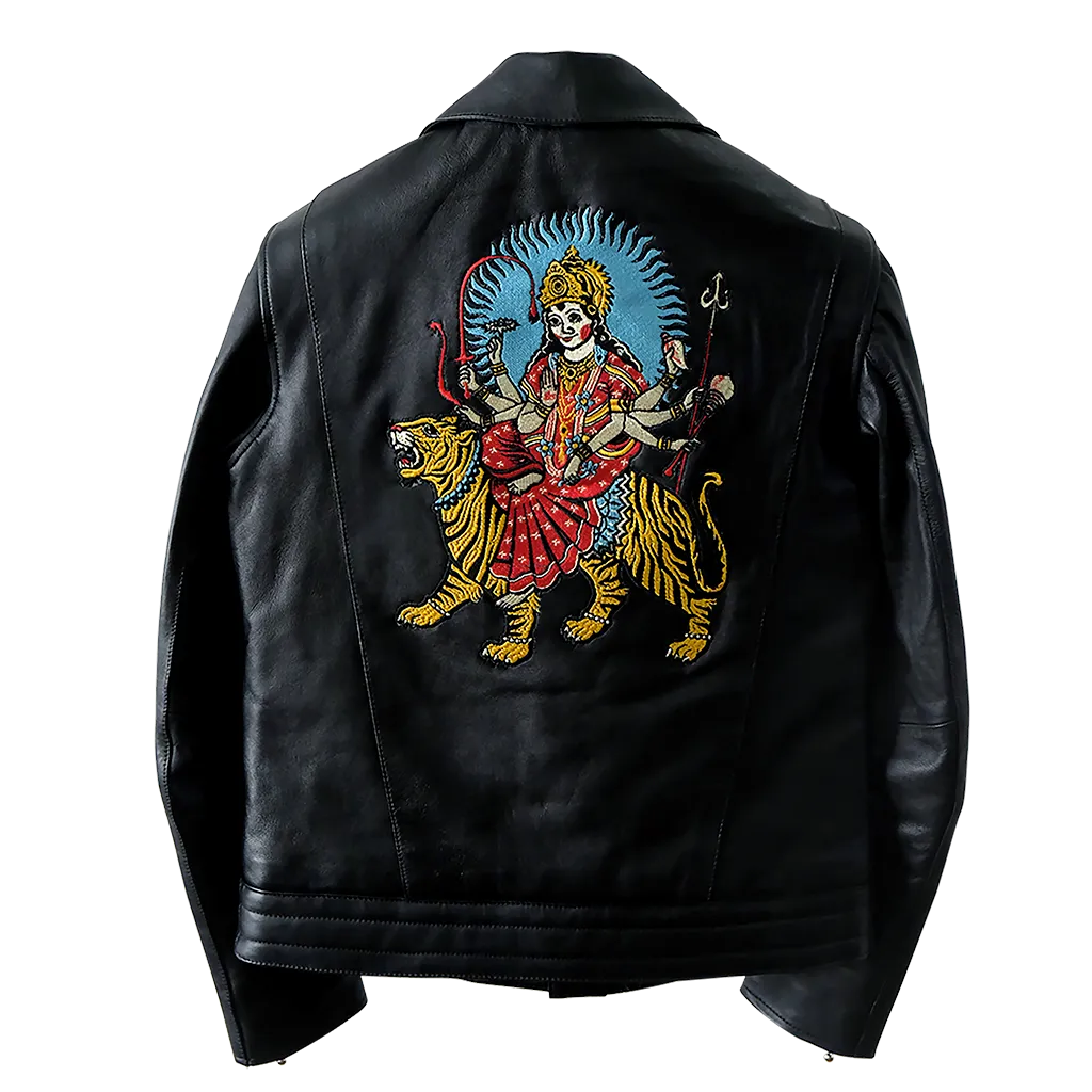 LEATHER DOUBLE RIDERS JACKET "DURGA"