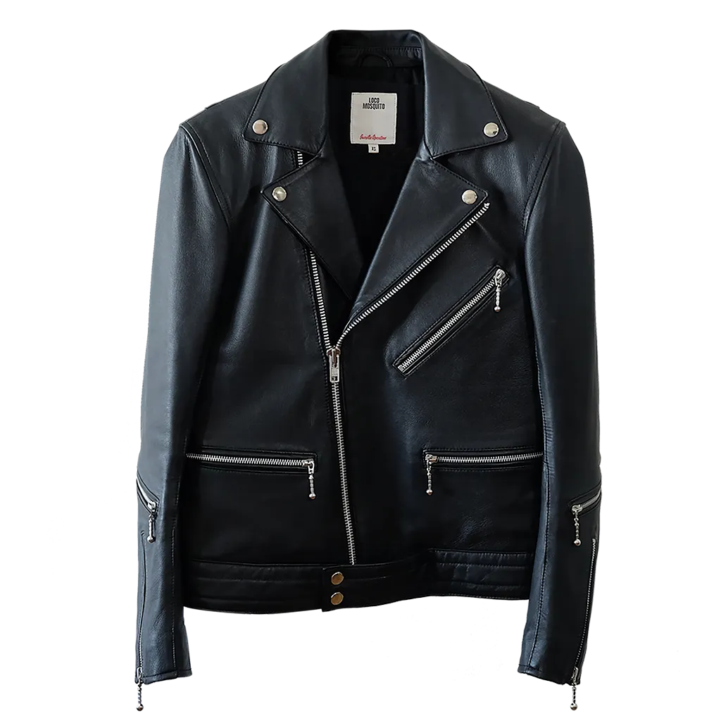 LEATHER DOUBLE RIDERS JACKET "DURGA"