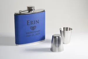 Leatherette Wrapped 6 oz Flask