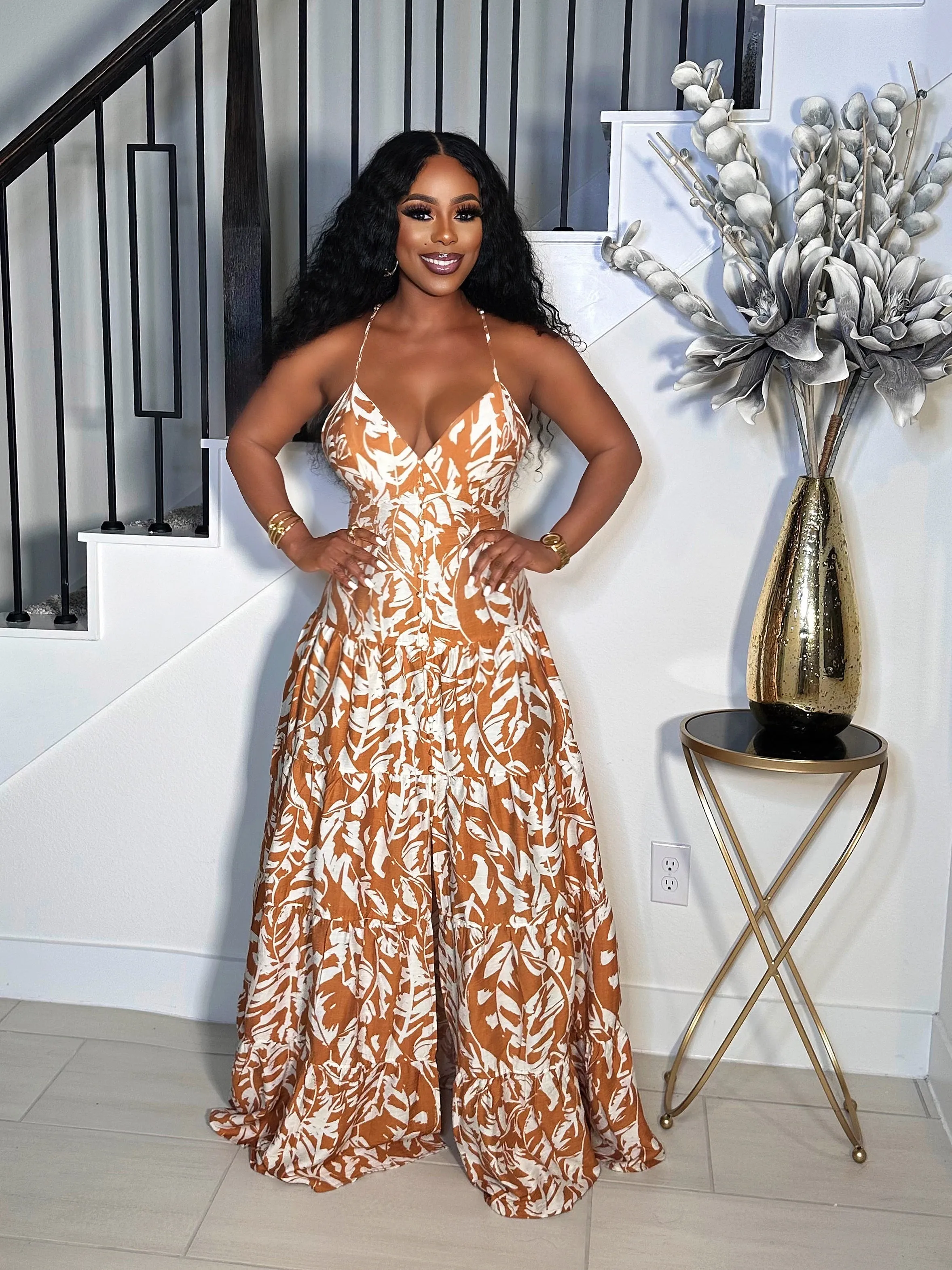 LET'S GET IT ON RING MAXI DRESS