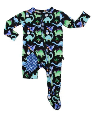 Lev Baby Danny Dinosaur Baby Zippered Footies
