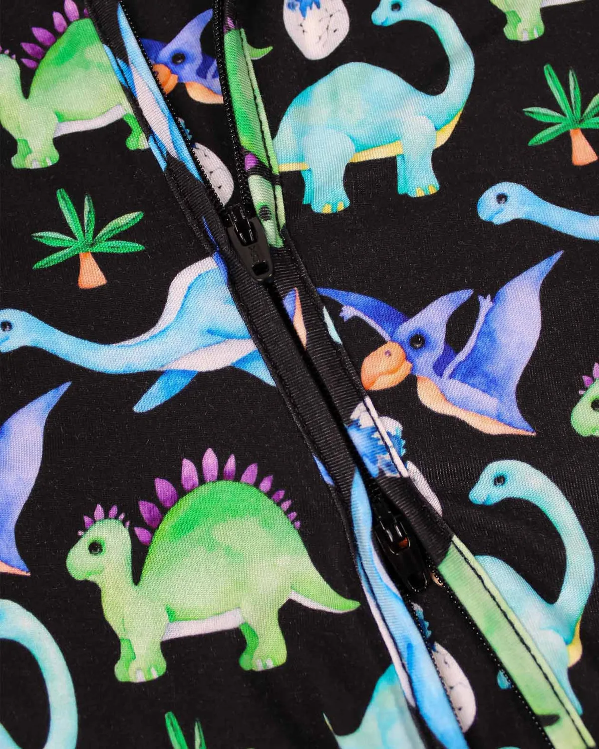 Lev Baby Danny Dinosaur Baby Zippered Footies