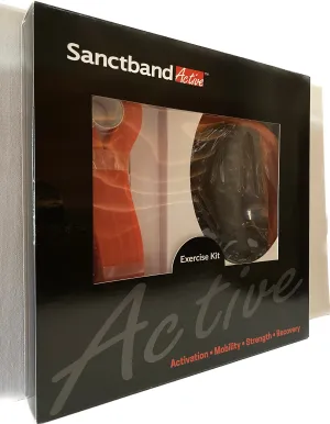 Level 2 Amber Sanctband Active Resiatance Band 3 in 1 Exercise Kit Tubing W/Handles, Loop Band, Super Loop