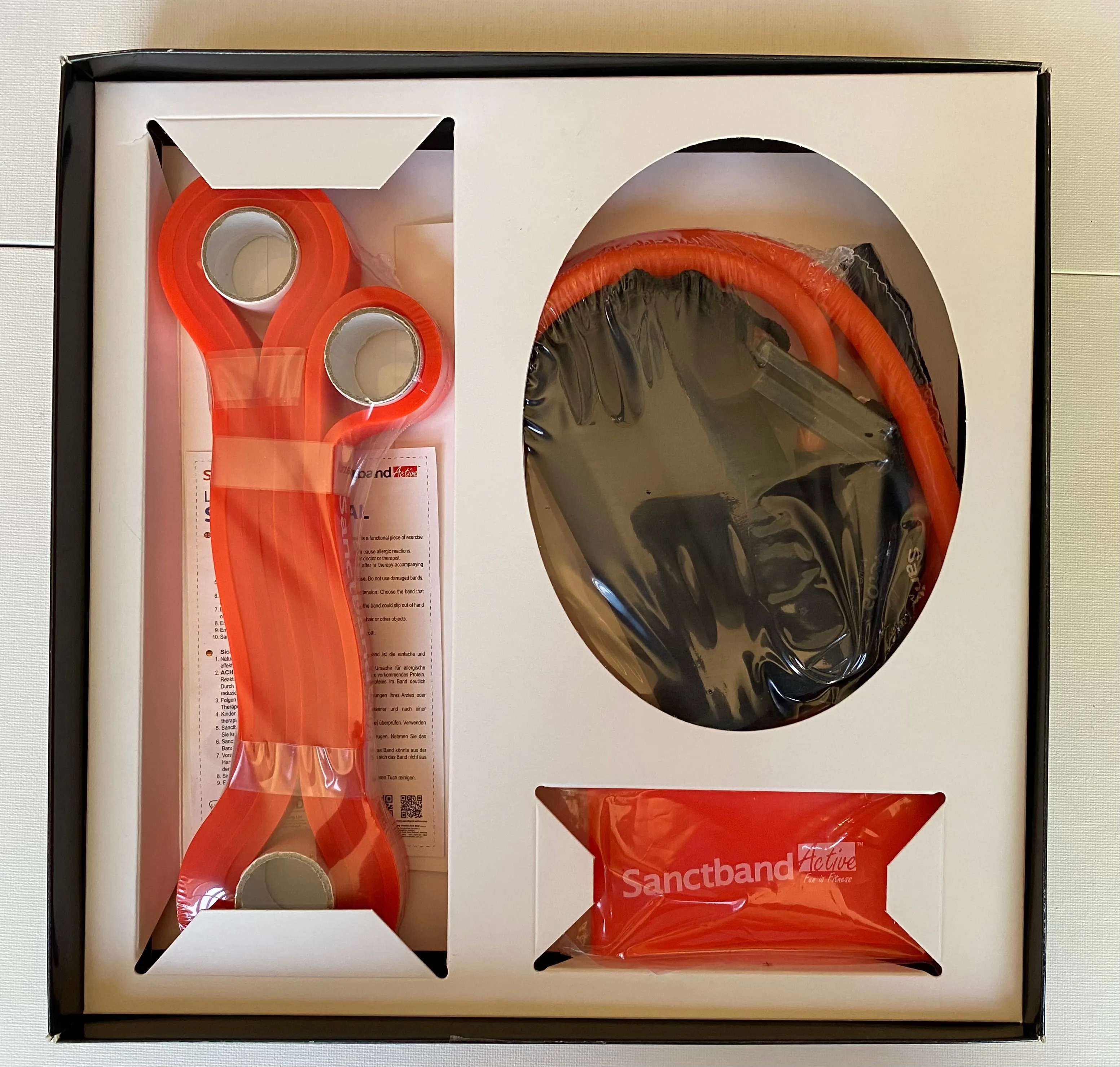 Level 2 Amber Sanctband Active Resiatance Band 3 in 1 Exercise Kit Tubing W/Handles, Loop Band, Super Loop