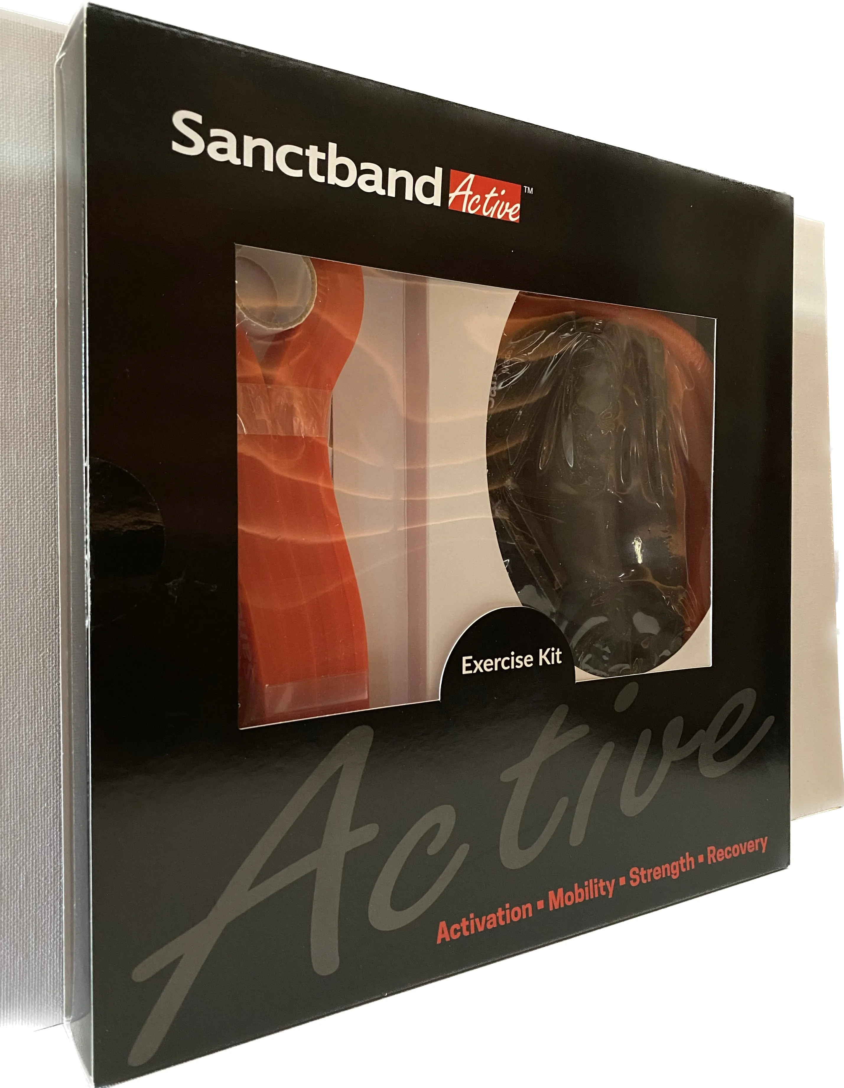 Level 2 Amber Sanctband Active Resiatance Band 3 in 1 Exercise Kit Tubing W/Handles, Loop Band, Super Loop
