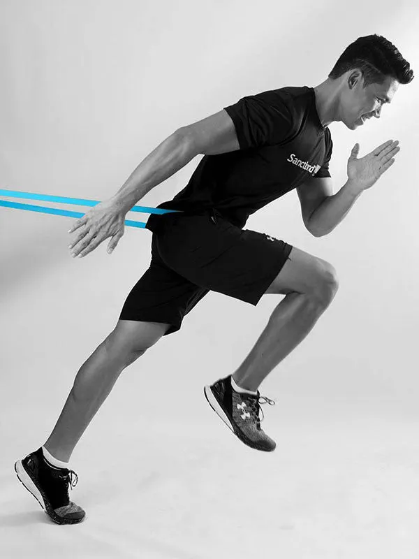 Level 2 Amber Sanctband Active Resiatance Band 3 in 1 Exercise Kit Tubing W/Handles, Loop Band, Super Loop