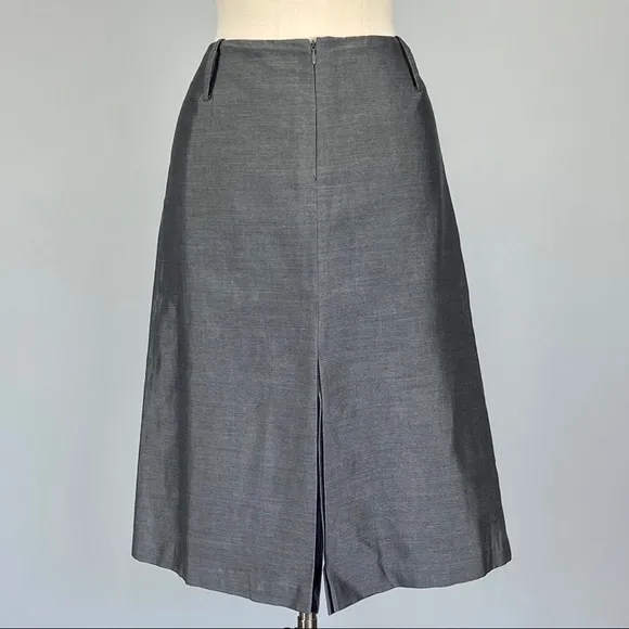 Lida Baday Front and Back Slit Silk Blend Skirt 10