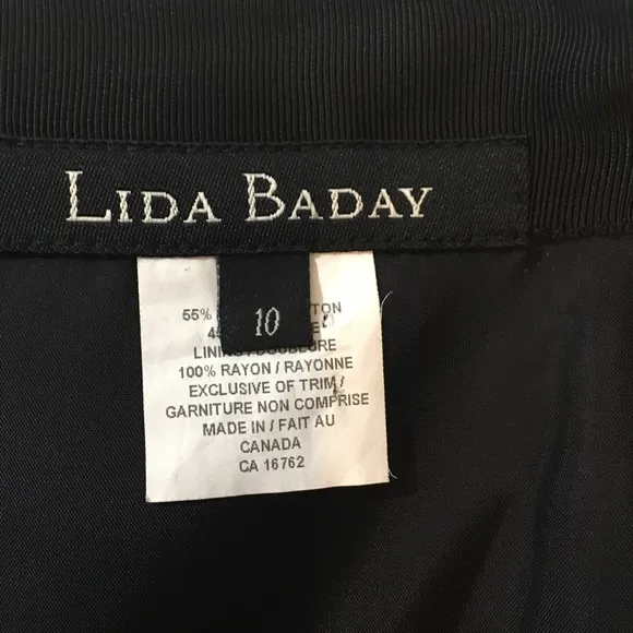 Lida Baday Front and Back Slit Silk Blend Skirt 10
