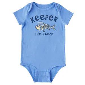 Life is Good Baby Keeper Fish Hat Crusher Bodysuit