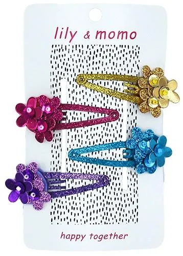 Lily and Momo Hair Clips - Four Flowers