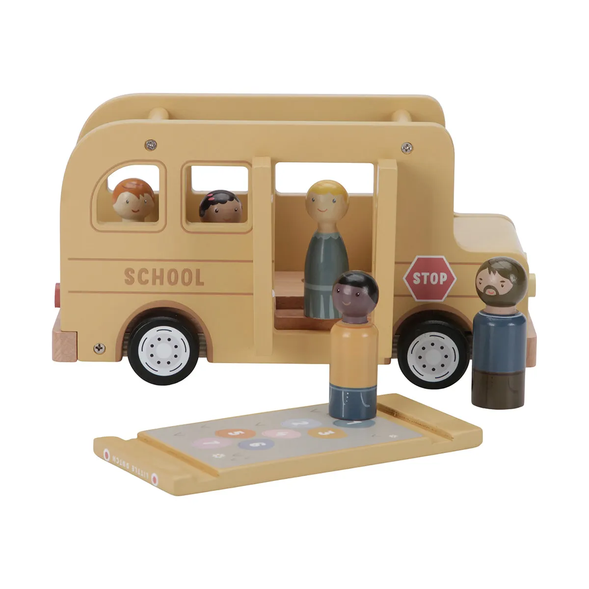 Little Dutch Wooden School Bus with Figures