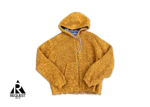 Logo Drawstring Teddy Jacket "Brown"