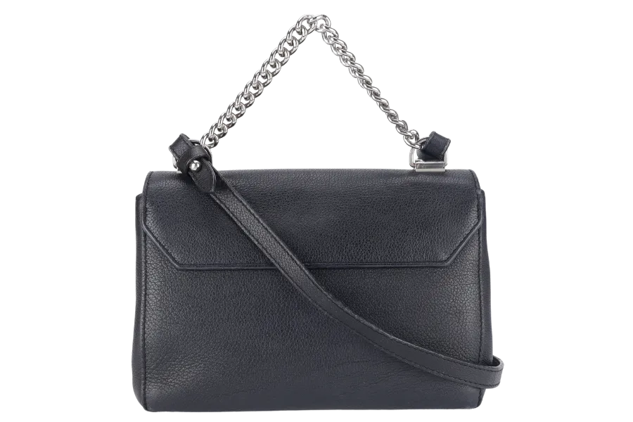 LOUIS VUITTON LOCKME II BB BLACK CALFSKIN LEATHER SILVER HARDWARE NO DUST COVER