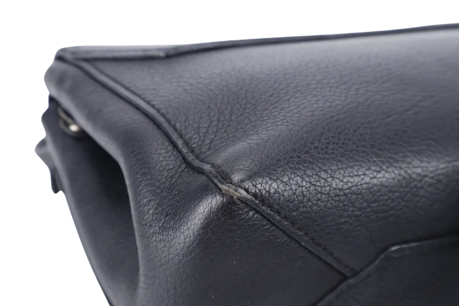 LOUIS VUITTON LOCKME II BB BLACK CALFSKIN LEATHER SILVER HARDWARE NO DUST COVER