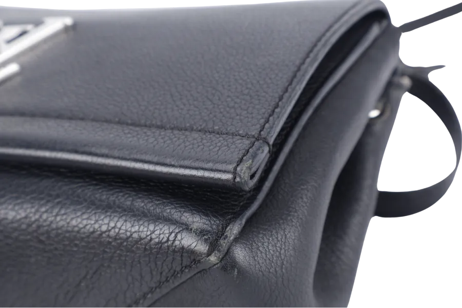 LOUIS VUITTON LOCKME II BB BLACK CALFSKIN LEATHER SILVER HARDWARE NO DUST COVER