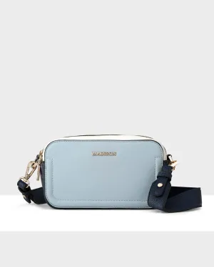 Maddie Double Zip Camera Crossbody Bag with Wide Strap