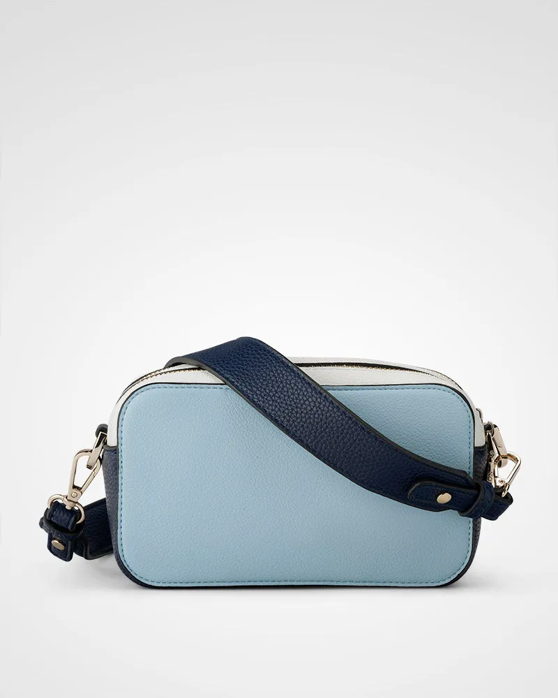 Maddie Double Zip Camera Crossbody Bag with Wide Strap