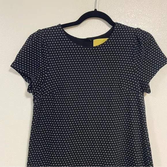 Maeve Polka Dot Shift Dress Black Size Small