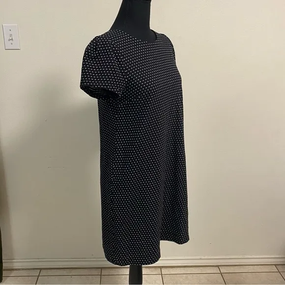 Maeve Polka Dot Shift Dress Black Size Small