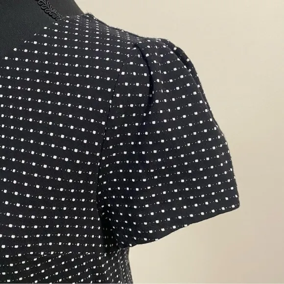 Maeve Polka Dot Shift Dress Black Size Small