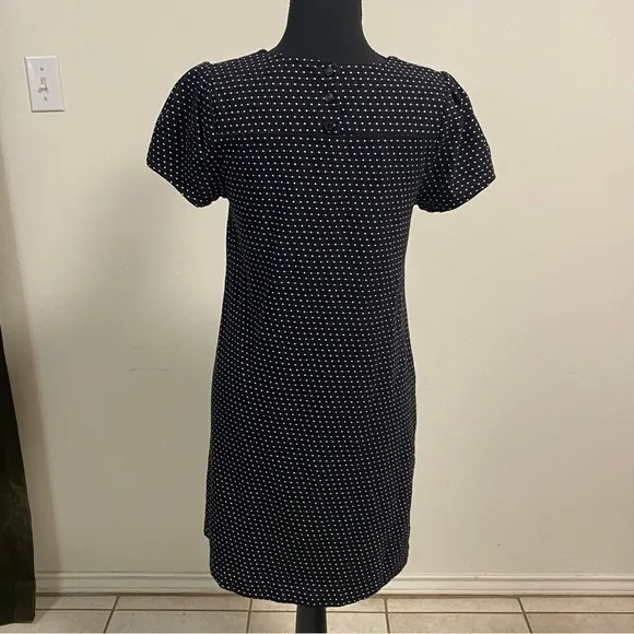 Maeve Polka Dot Shift Dress Black Size Small