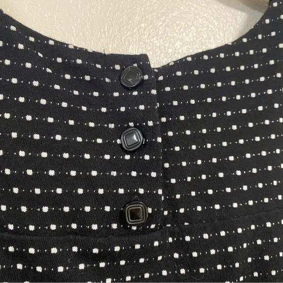 Maeve Polka Dot Shift Dress Black Size Small