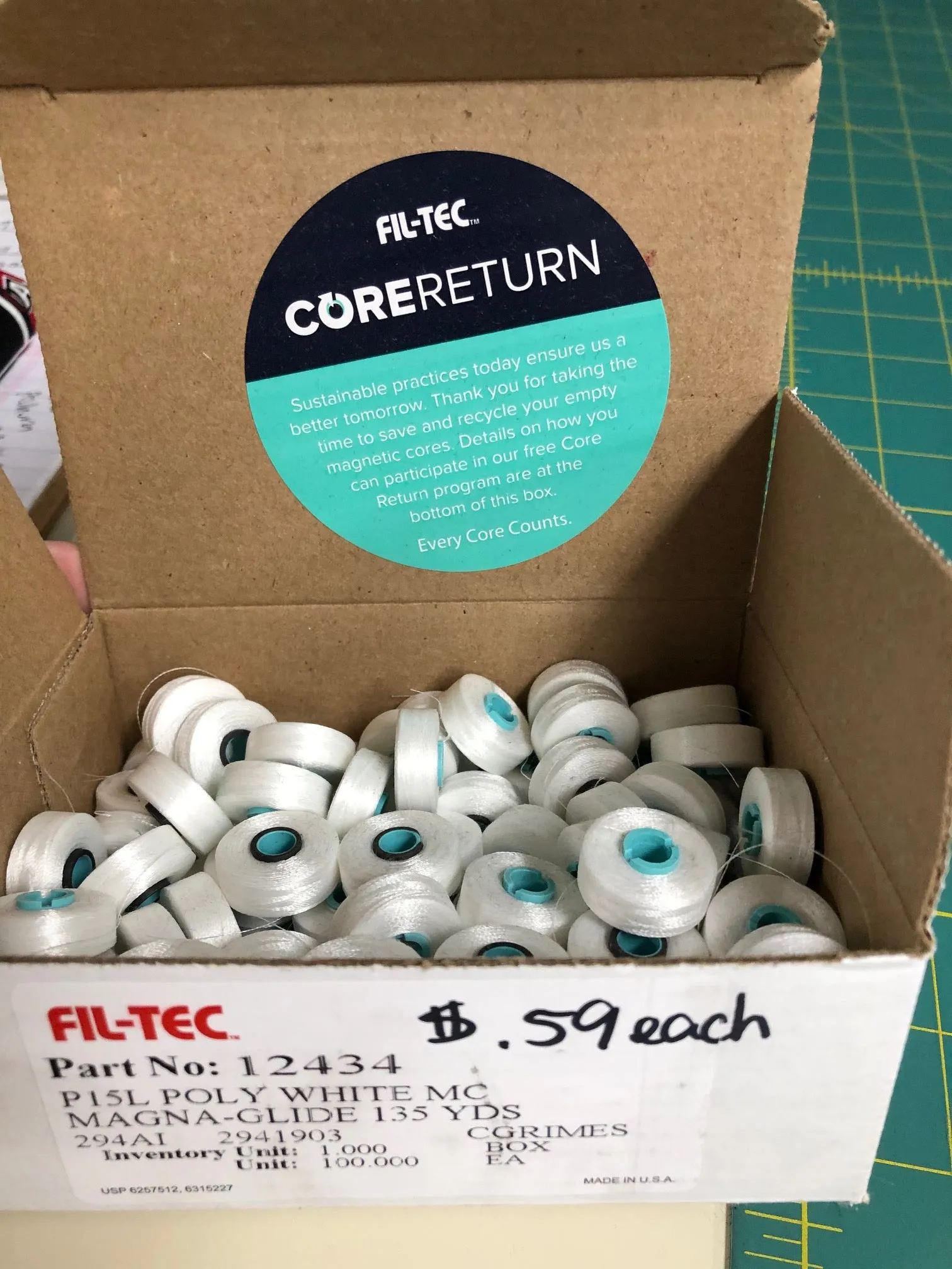 Magna Glide- White Magnetic Bobbins
