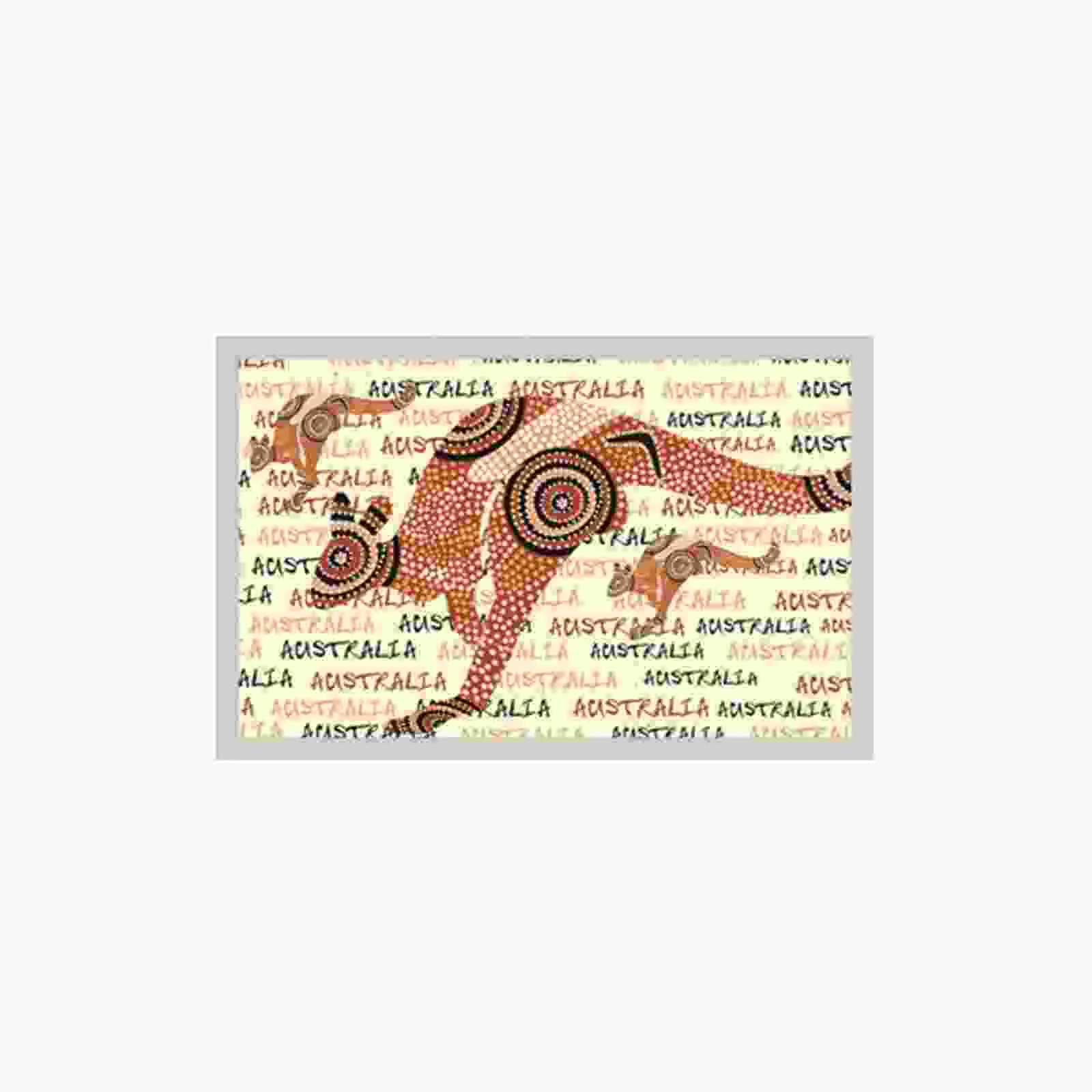Magnet Foil LS Aboriginal Kangaroo Australia