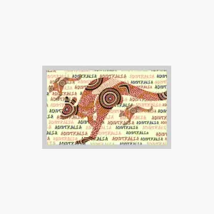 Magnet Foil LS Aboriginal Kangaroo Australia