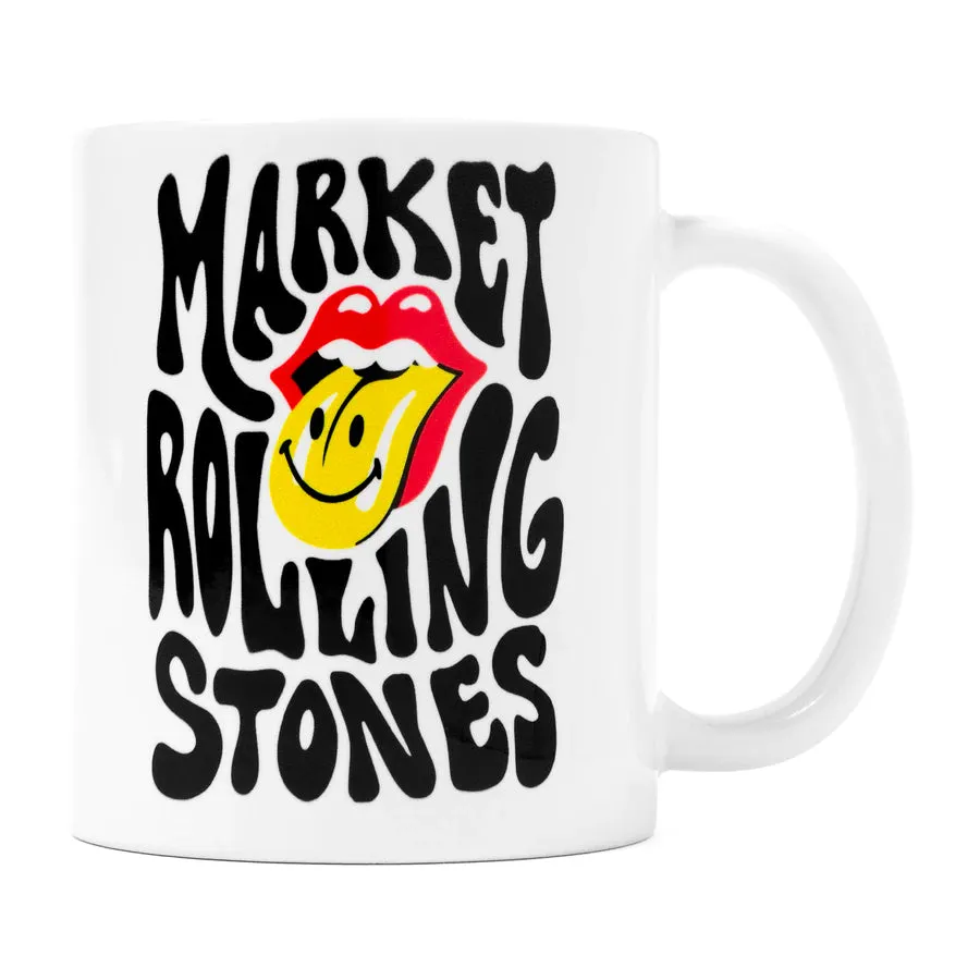 Market Smiley Rolling Stones Tongue Mug White