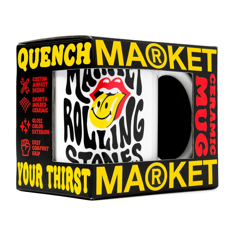 Market Smiley Rolling Stones Tongue Mug White