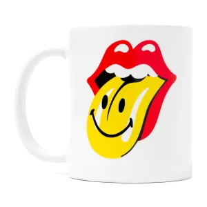 Market Smiley Rolling Stones Tongue Mug White